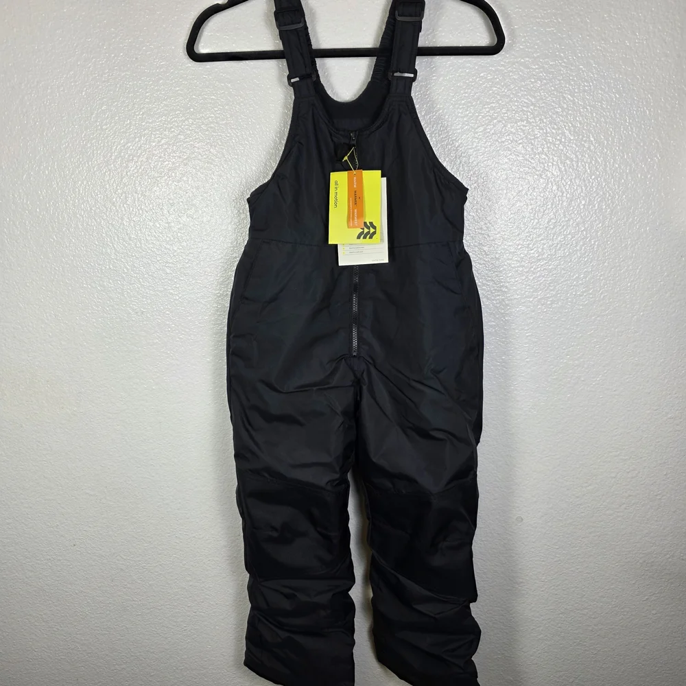 All In Motion Childs Black Wind & Water‎ Resistant Snow Bib Size S